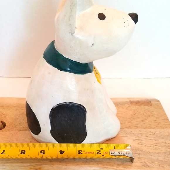 Wooden Carved Handpainted Dog Figure..Door Stopper!! - Picture 9 of 9